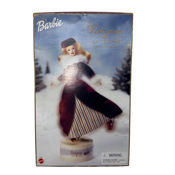 1996 Victorian Ice Skater Barbie Doll #27431, Special Edition Holiday Barbie - Picture 7 of 7